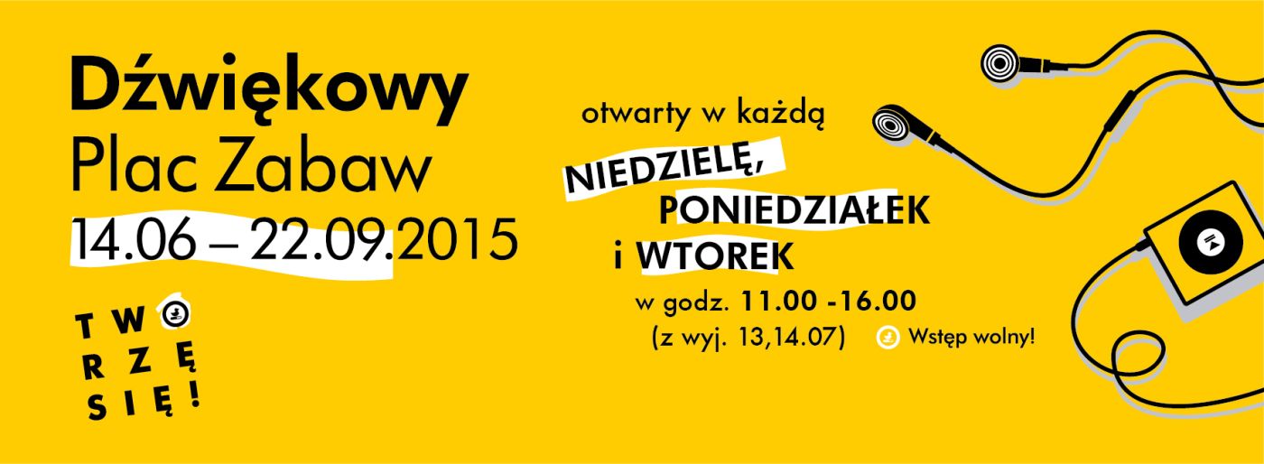 Plakat promujący wydarzenie - czarny tekst na żółtym tle, informacje zawarte na plakacie znajdują się poniżej